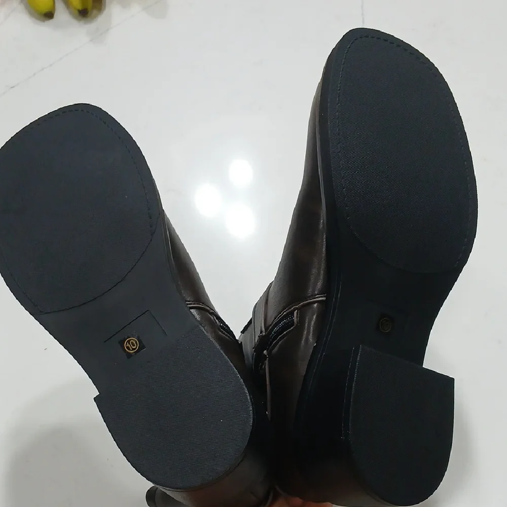 Lulu's Women's Brownish Moto  Boots, New Without Tags Or Box , Size 10 - Picture 6 of 9